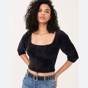 NWT Free People Moonbean Black Sweater